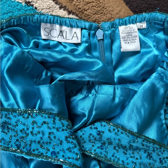 Scala Turquoise Beaded Dress - Picture 3 of 16